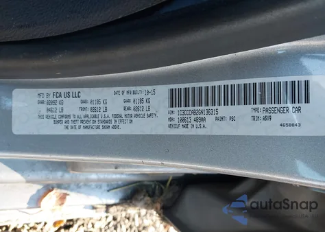 2016 Chrysler 200 Limited from USA, damaged, VIN 1C3CCCAB2GN136315